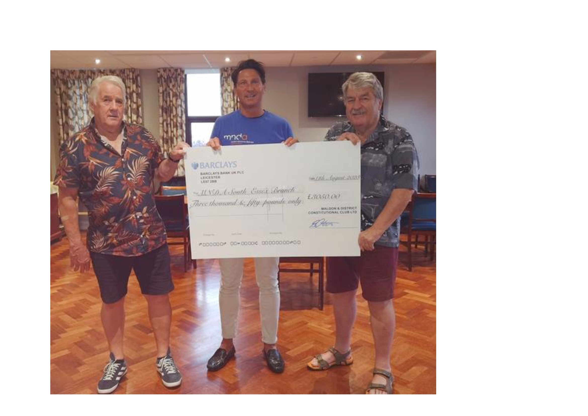 Maldon Constitution Club Cheque